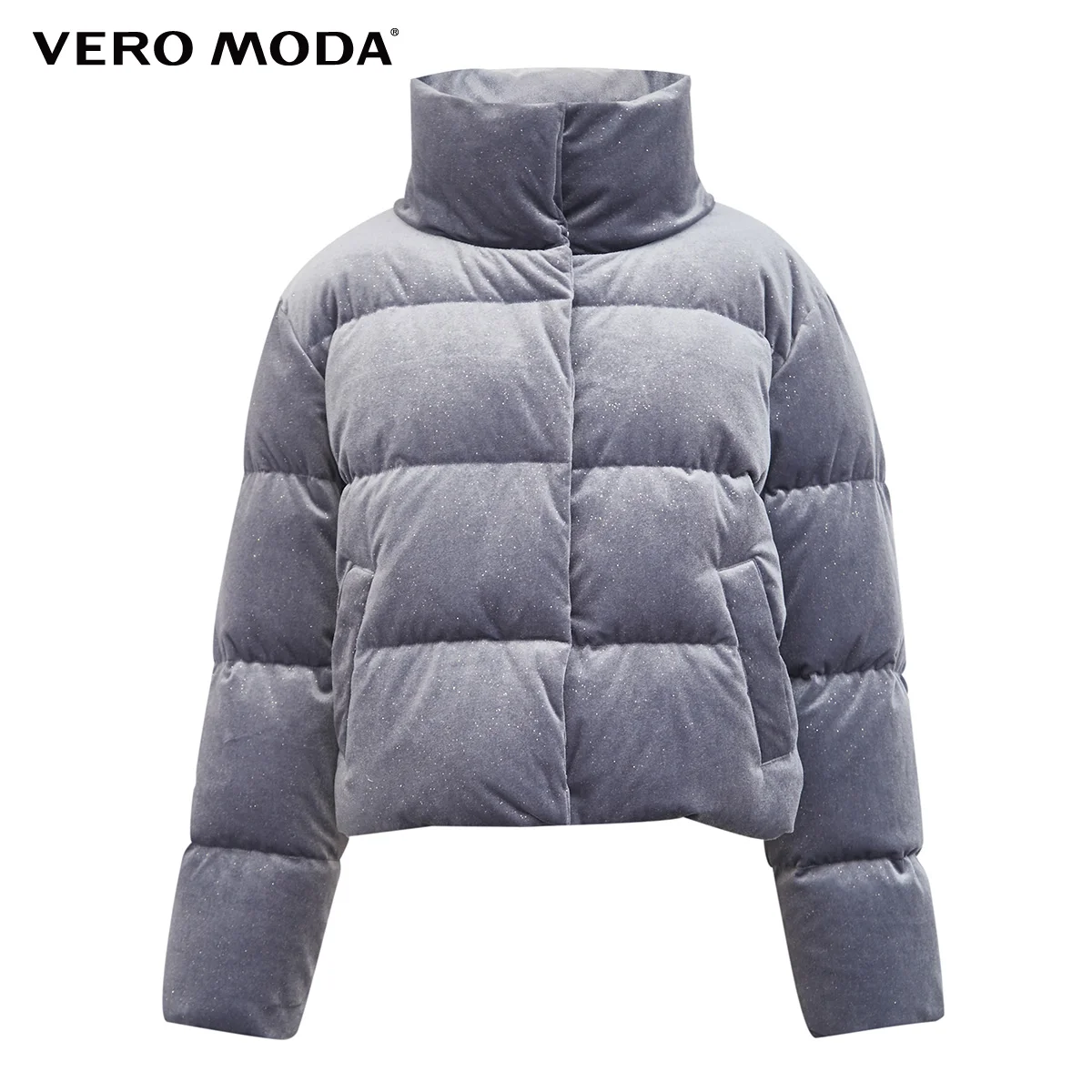 Женский короткий пуховик из глянцевой ткани Vero Moda | 319423519 Женская одежда