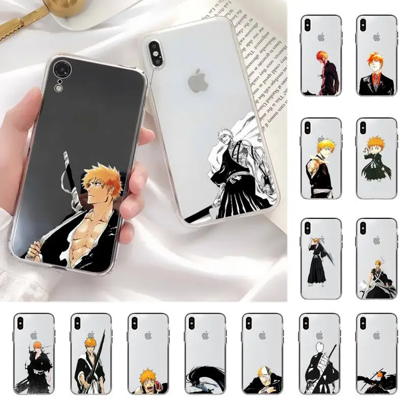 

Bleach Ichigo Kurosaki Phone Case for iPhone 13 11 12 pro XS MAX 8 7 6 6S Plus X 5S SE 2020 XR case