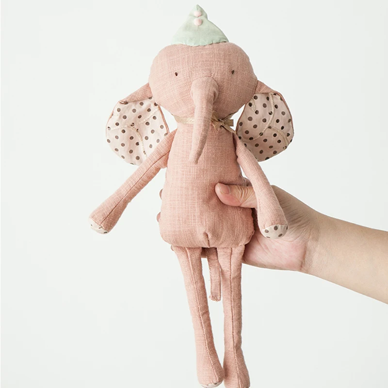 Льняной слон ручной работы игрушка для мальчика в подарочной коробке джунгли