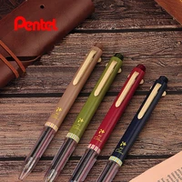 japan pentel retro color limited multi function three color gel pen 2021 school supplies writing smoothly without ink blocking