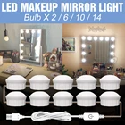 Светодиодный косметический зеркальный настенный светильник, USB лампочка для туалетного столика для ванной комнаты, светодиодный ночсветильник с регулируемой яркостью, декоративное зеркало