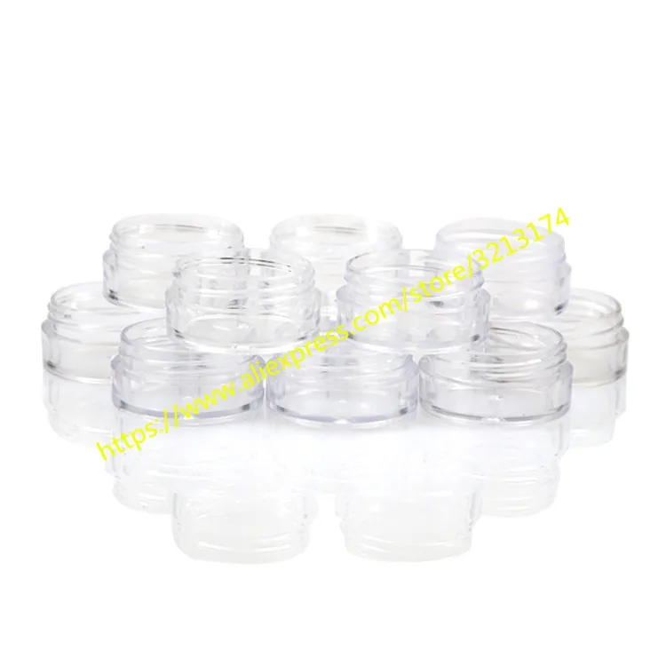 3g 5g прозрачный пустой круглый крем Jar косметический контейнер образец банку
