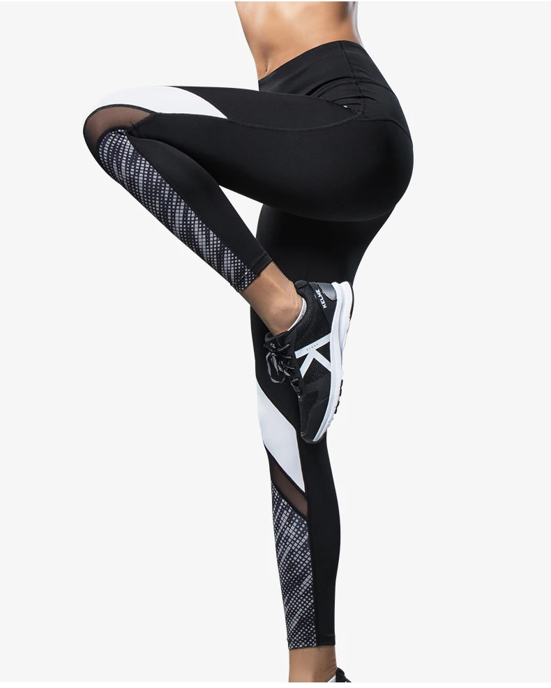 KELME, для бега, дышащие, для фитнеса, женские, спортивные, для йоги, для тренировок, с высокой талией, трико, леггинсы, 3682024-1