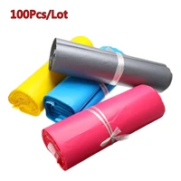 100pcslots colorful plastic self seal adhesive envelope bags different sizes courier storage bags postal shipping envelope bags
