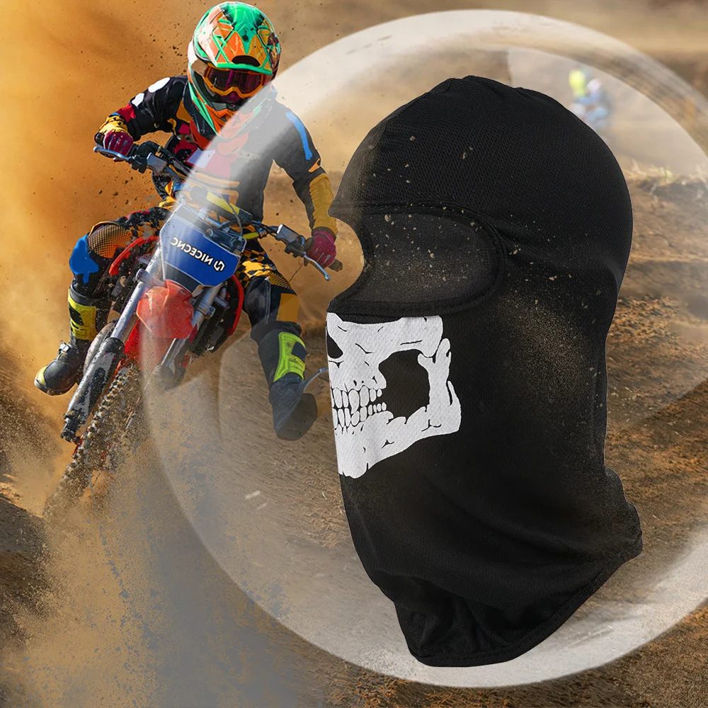 Мотоциклетная маска для лица с рисунком призрака черепа летняя Балаклава