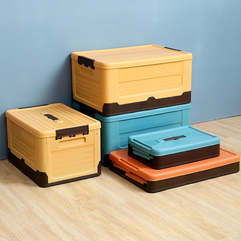 

Foldable Storage Box Clothes Organizer Toys Books Plastic Tool Box Trunk Car Outdoor Travel Folding Storage Boxes Bins With Lid