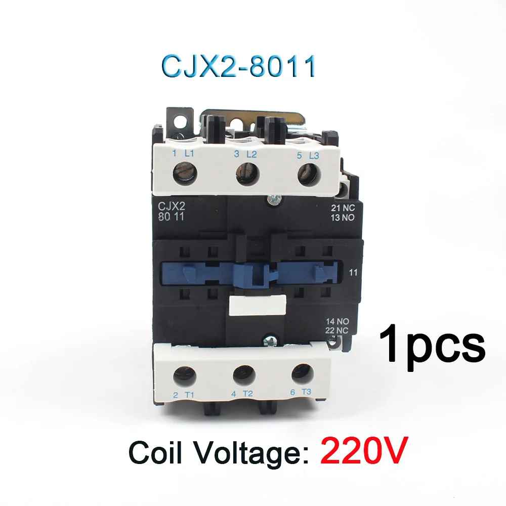 8011-220V LC1-D AC Контактор стартера мотора реле CJX2-4011 CJX2-5011 CJX2-6511 CJX2-8011 Применение с Поплавковый выключатель 3P+ 1 НЗ 24V 12V 220V - Цвет: 8011-220V
