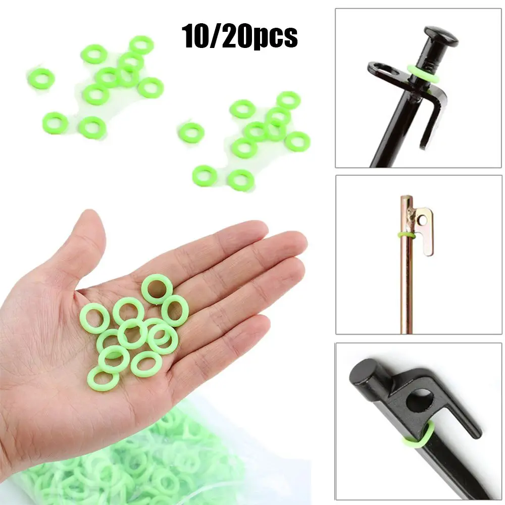 

Multi-functional Silicone Night Light Fluorescent Tents Accessories Outdoor Camping Fishing Rod Rings Tent Nail Ring