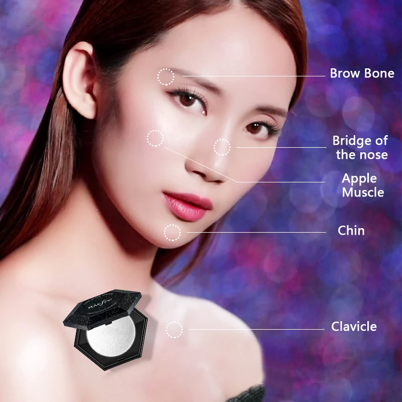 Осветительная пудра для лица палитра набор свечения бронзаторы и хайлайтеры