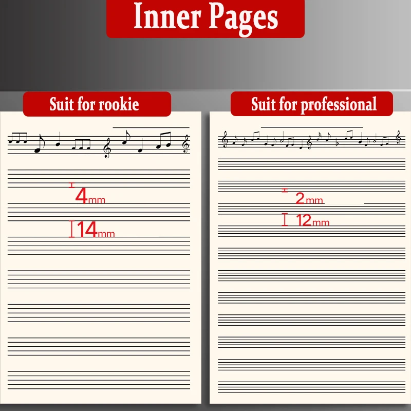 Тетрадь для упражнений 200 страниц B5 с пятью линиями спектра | Канцтовары офиса и