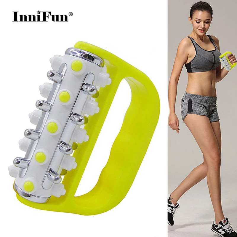 

Stainless Steel D Shape Anti Cellulite Massager Handheld Body Leg Waist Slimming Massage Roller Thin Fitness Health Care Tool