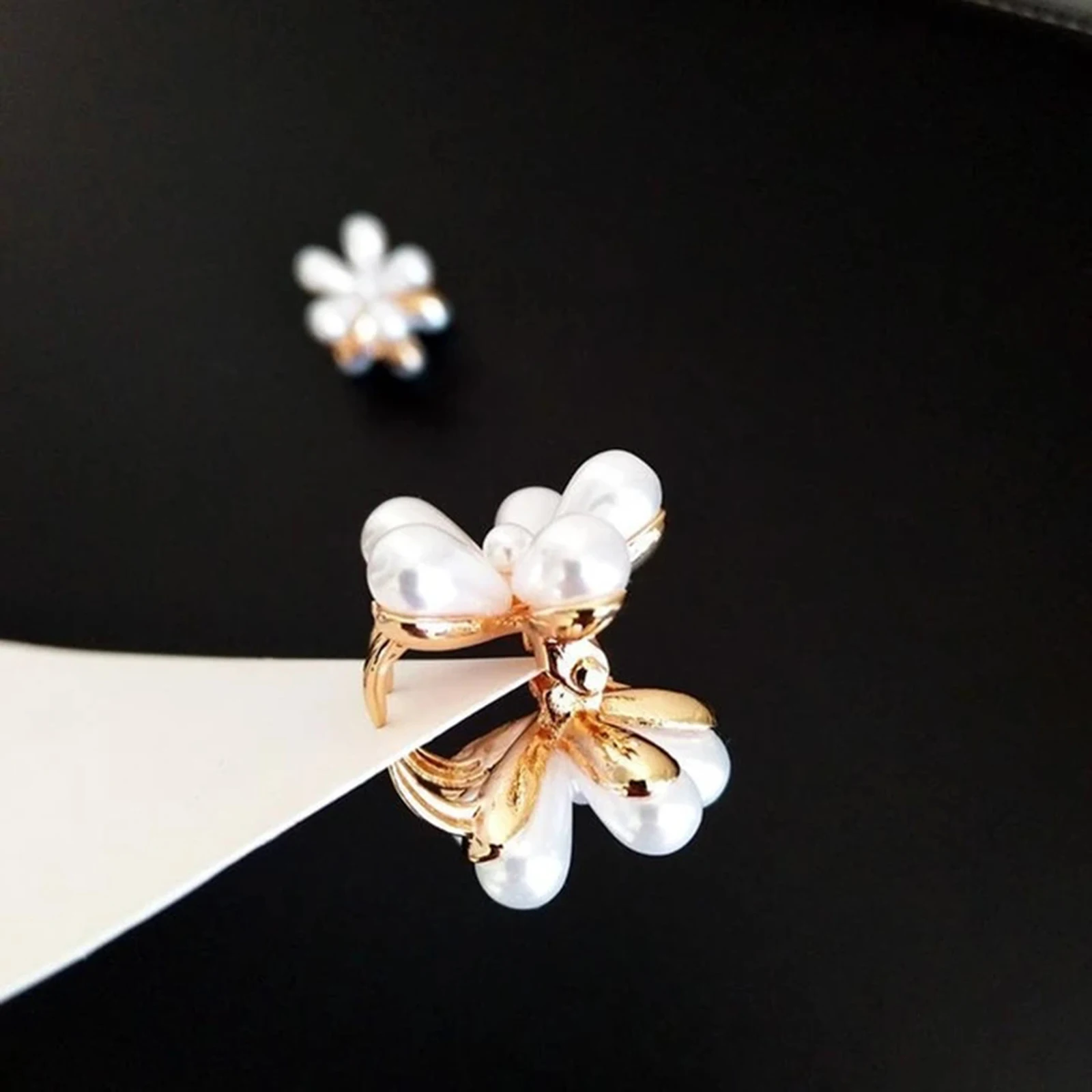 

High Quality 10pcs Simple Fashionable Pearl Flower Shape Hairpin Hair Decoration for Women