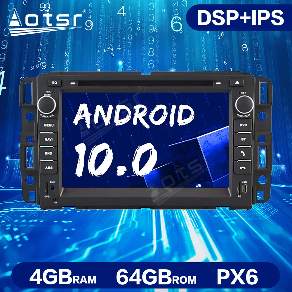 Android 10 0 4G + 64GB Автомобильный DVD Плеер Мультимедиа Радио Для Hummer H2 2008 2011 GPS Навигация