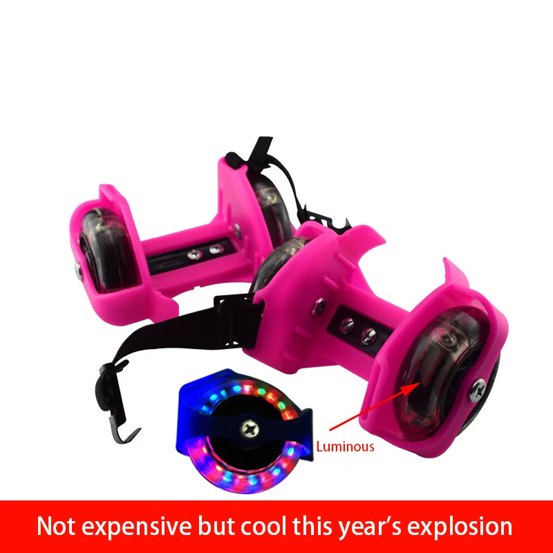

Colorful Flashing Pulley Adjustable Whirlwind for Kids Gift Flash Wheels Heel Adjustable Simply Durable Outdoor Skating Shoes