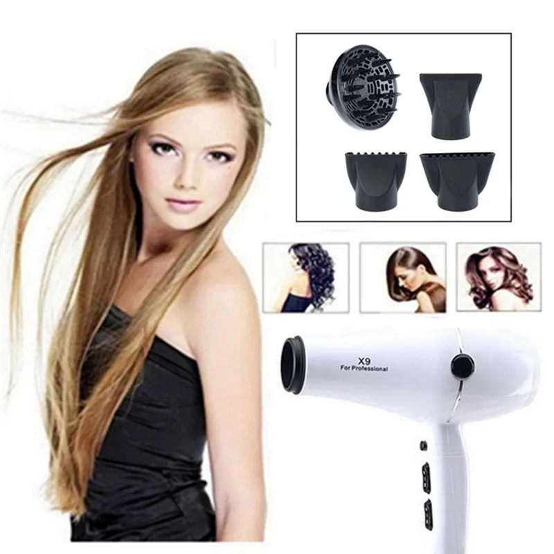 Профессиональный фен высокой мощности для укладки волос горячего и холодного