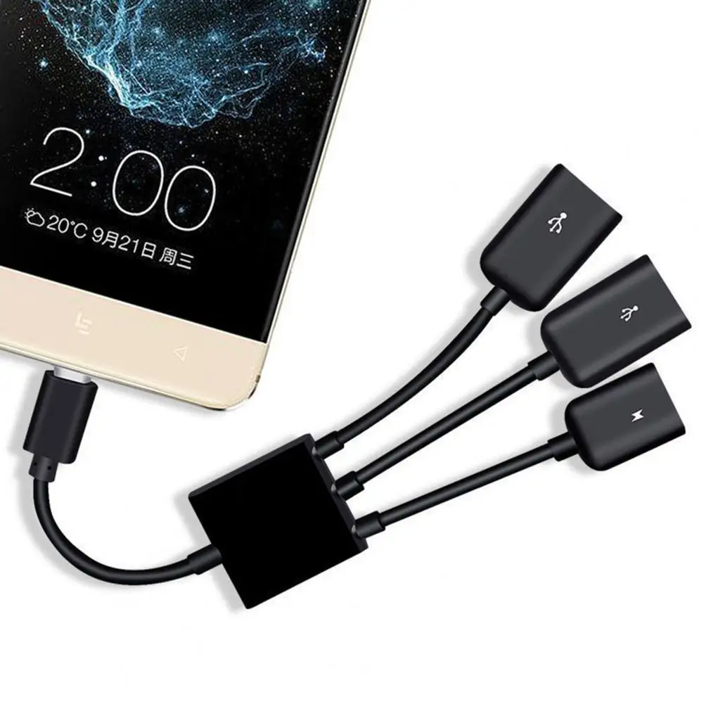 Кабель OTG Plug and Play Micro-USB PVC быстрый переходник с горячей заменой микро-USB гибкий