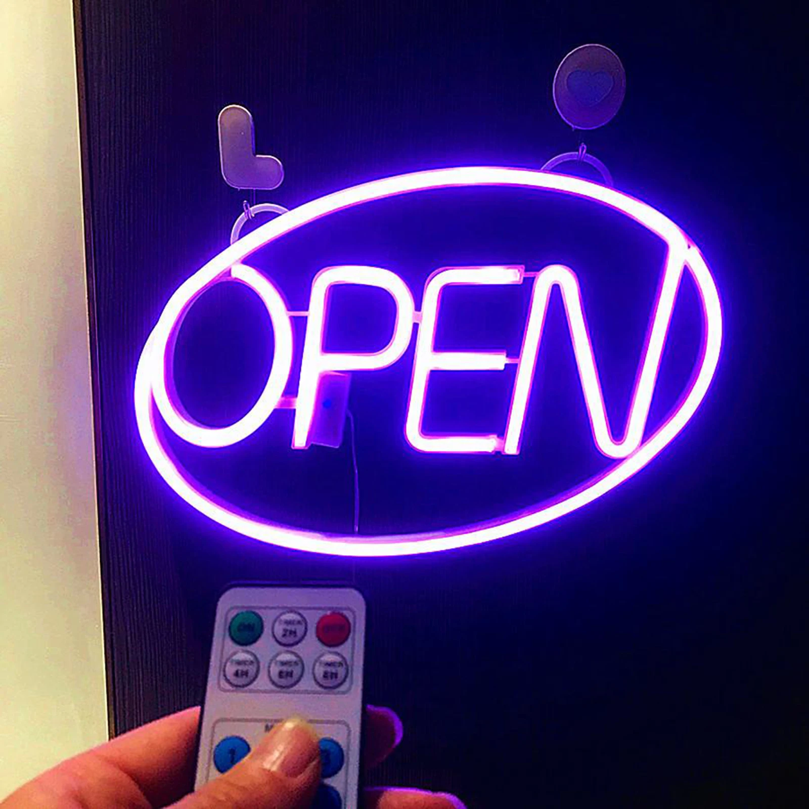 

OPEN Neon Sign Lights LED Night Light Wall Lamp For Kids Room Club Bar Decor