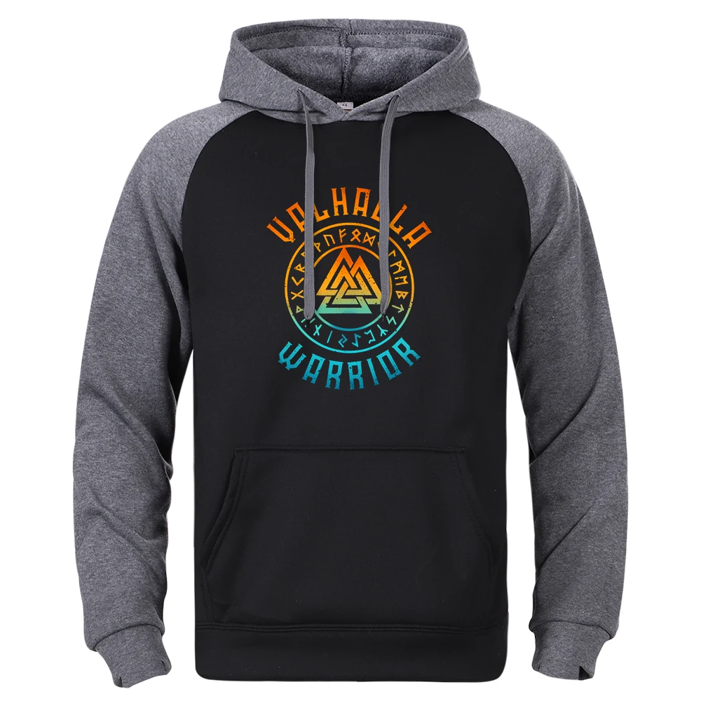 

Высококачественная Мужская толстовка с капюшоном Valhalla Warrio, с флисовой подкладкой, спортивные худи реглан, блузки, Повседневная Теплая Толс...