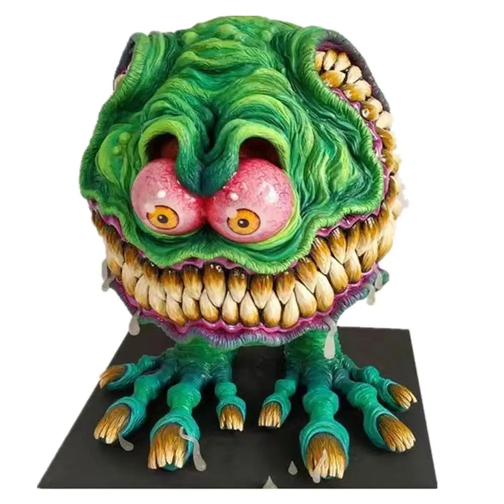 

Angry Big Mouth Monster Statue Scary Monster Resin Crafts Halloween Decoration Resin Figurines Crafts Home Decor Sculpture