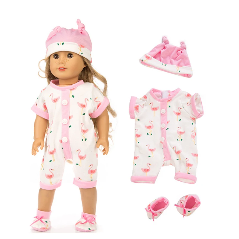 18 inch Doll Clothes-Hat+clothes+Shoes Outfit for My Baby 18'ɺmerican/Born/Life/Generation doll-Toys Accessories fit girl gifts |