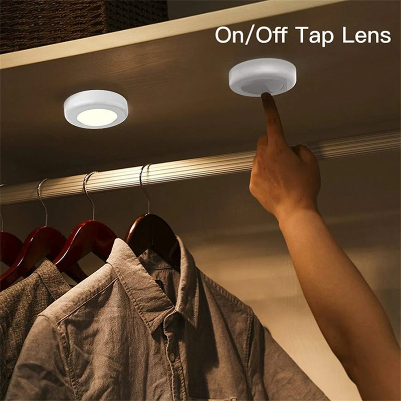 led cabinet light whitewarm light color remote control wireless dimmable led night lamps battery light for closet kitchen stair free global shipping