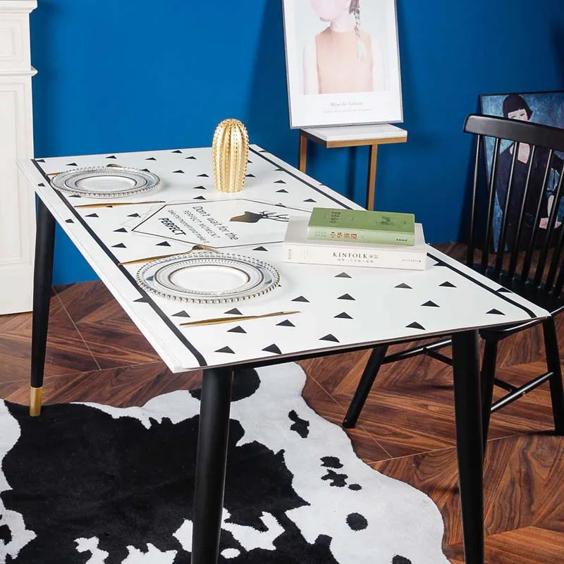 

European style tablecloth protective film waterproof oil-proof and scald-proof disposable tablecloth simple coffee table mat