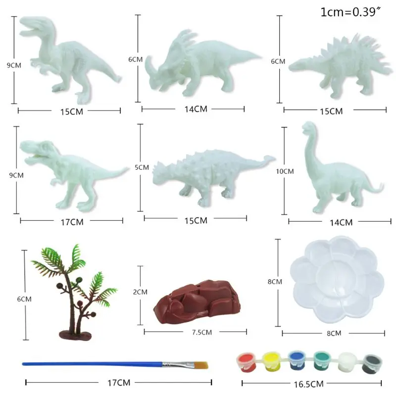 

55 шт./компл. DIY граффити модель динозавра 3D окрашенная вручную тираннозавр XXFE