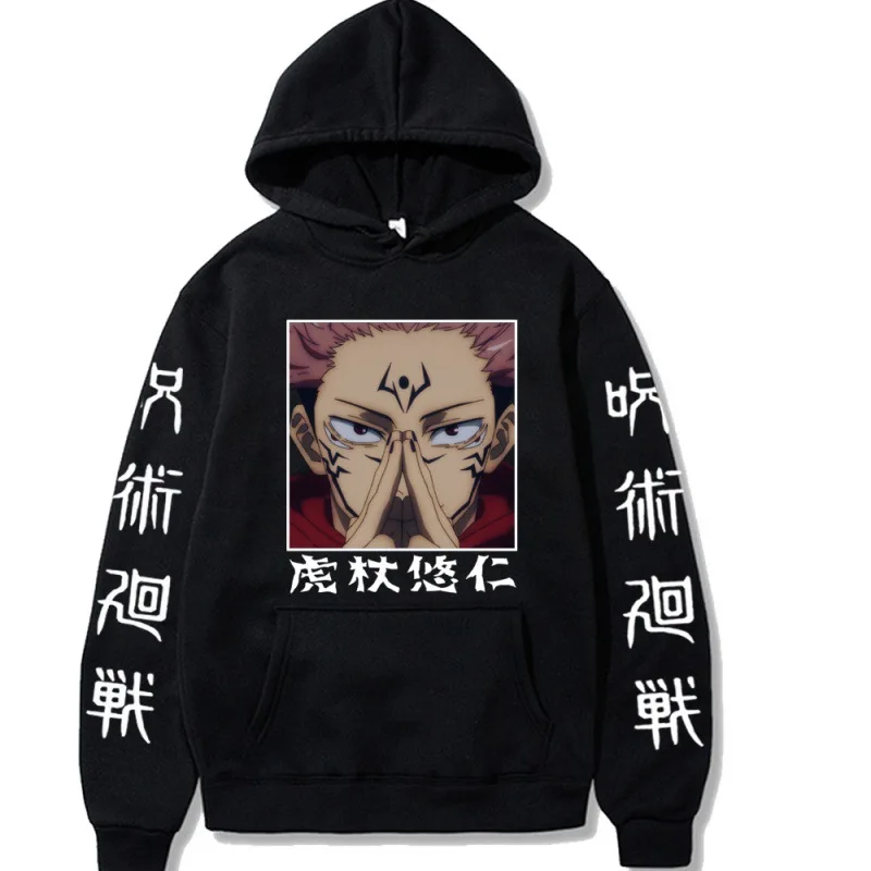 

Jujutsu Kaisen Anime Hoodie Itadori Yuji Print Gojo Satoru Hoodies Streetwear Cosplay Sweatshirts Hip Hop Casual Pullover Unisex
