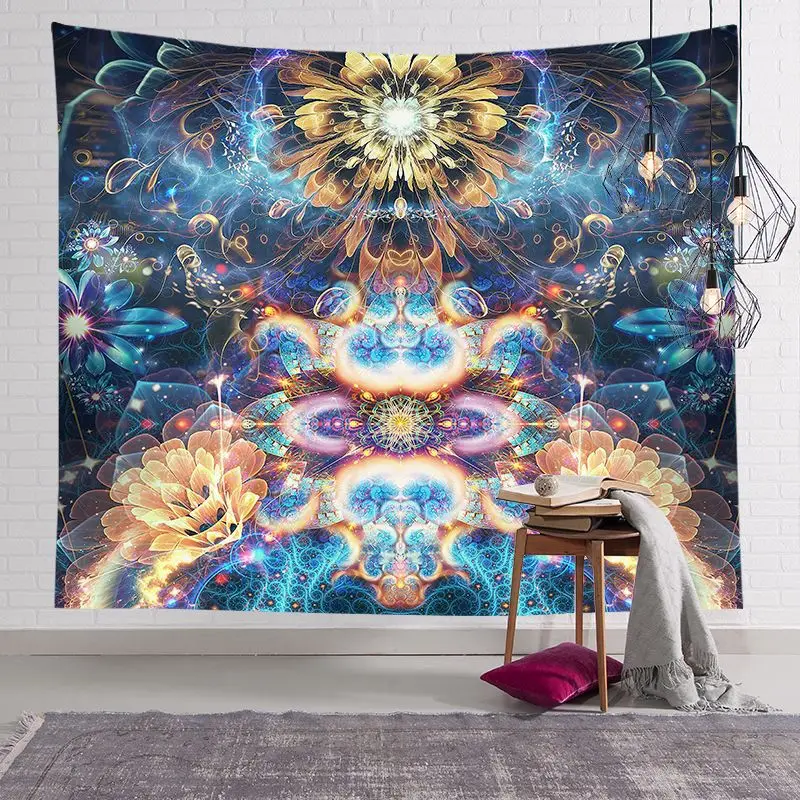 Настенный декор в стиле бохо индийская мандала гобелен хиппи настенный