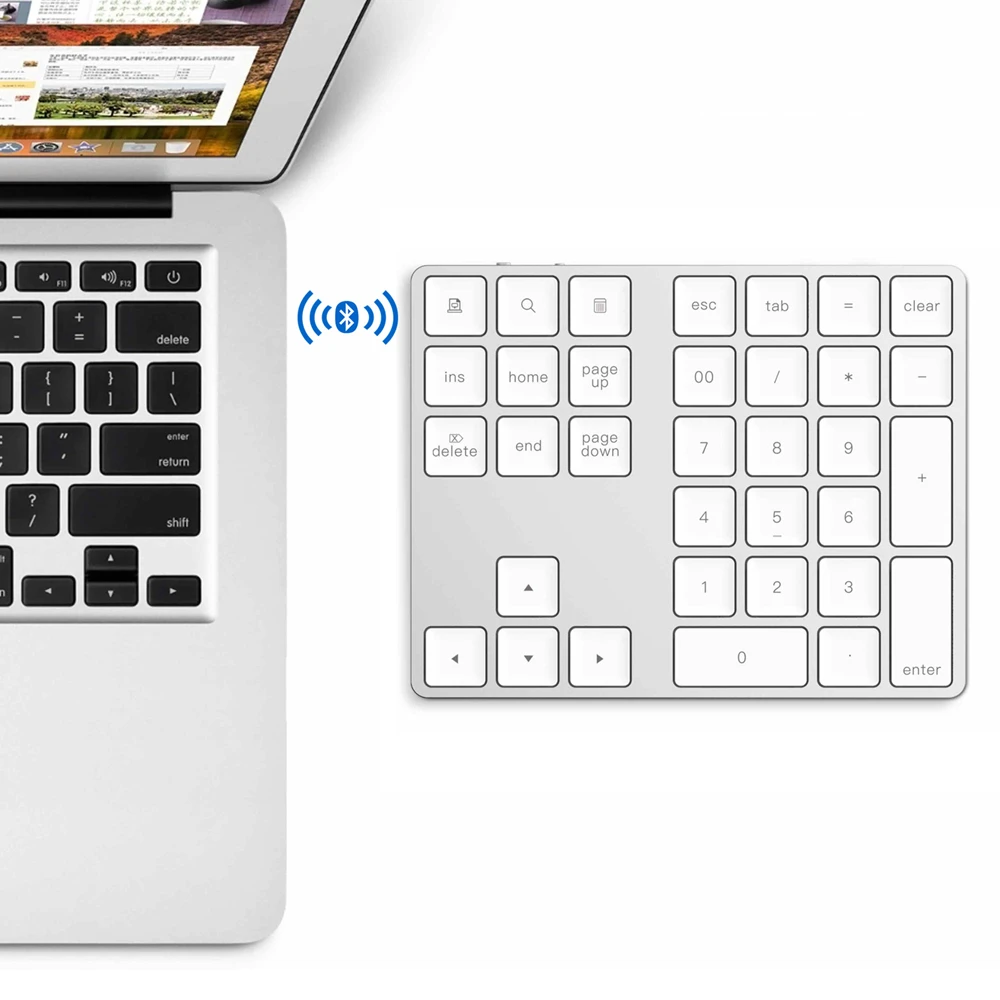BT 3.0 Wireless Numeric Keypad 34 Keys Digital Keyboard for Accounting Teller Windows IOS Mac OS Android PC Tablet Laptop | Компьютеры и