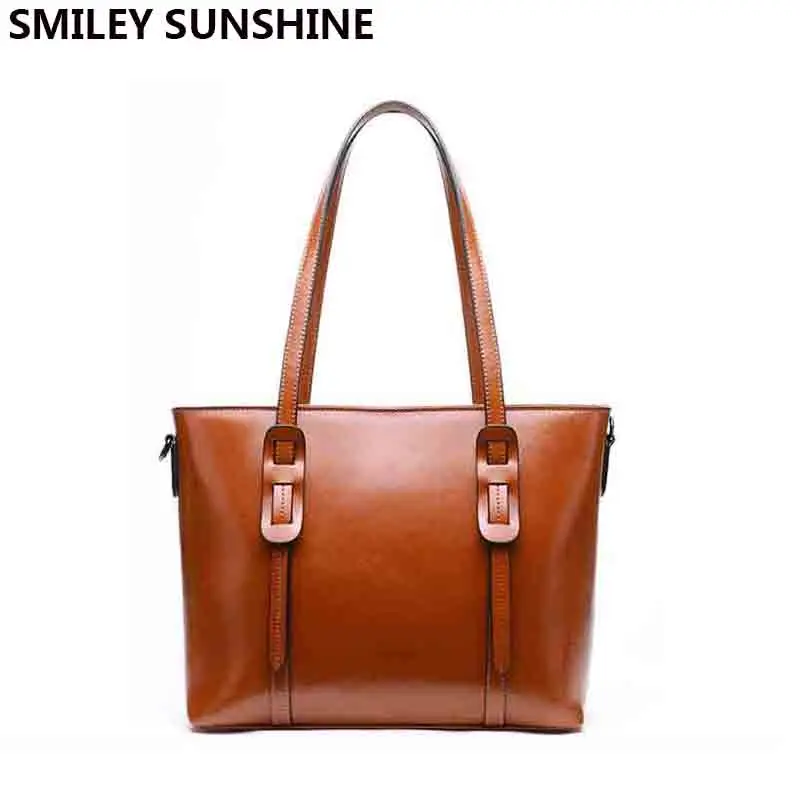 SMILEY SUNSHINE женская сумка из натуральной кожи, женская сумка на плечо с большой вместительностью, женские роскошные сумки, дизайнерская сумка