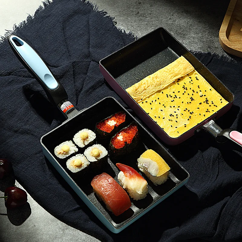 Кухня горшок Melaleuca Пальто в японском стиле Алюминий сплав Tamagoyaki сковородка для