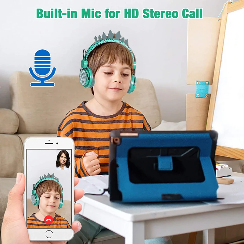 Детские наушники для мальчиков беспроводные Bluetooth-наушники с микрофоном