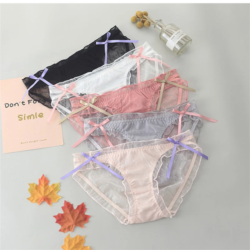 

Sweet Ladies Panties Transparent Lingerie Ladies Lace Soft Panties Sexy Lingerie Lingerie Low Waist Briefs