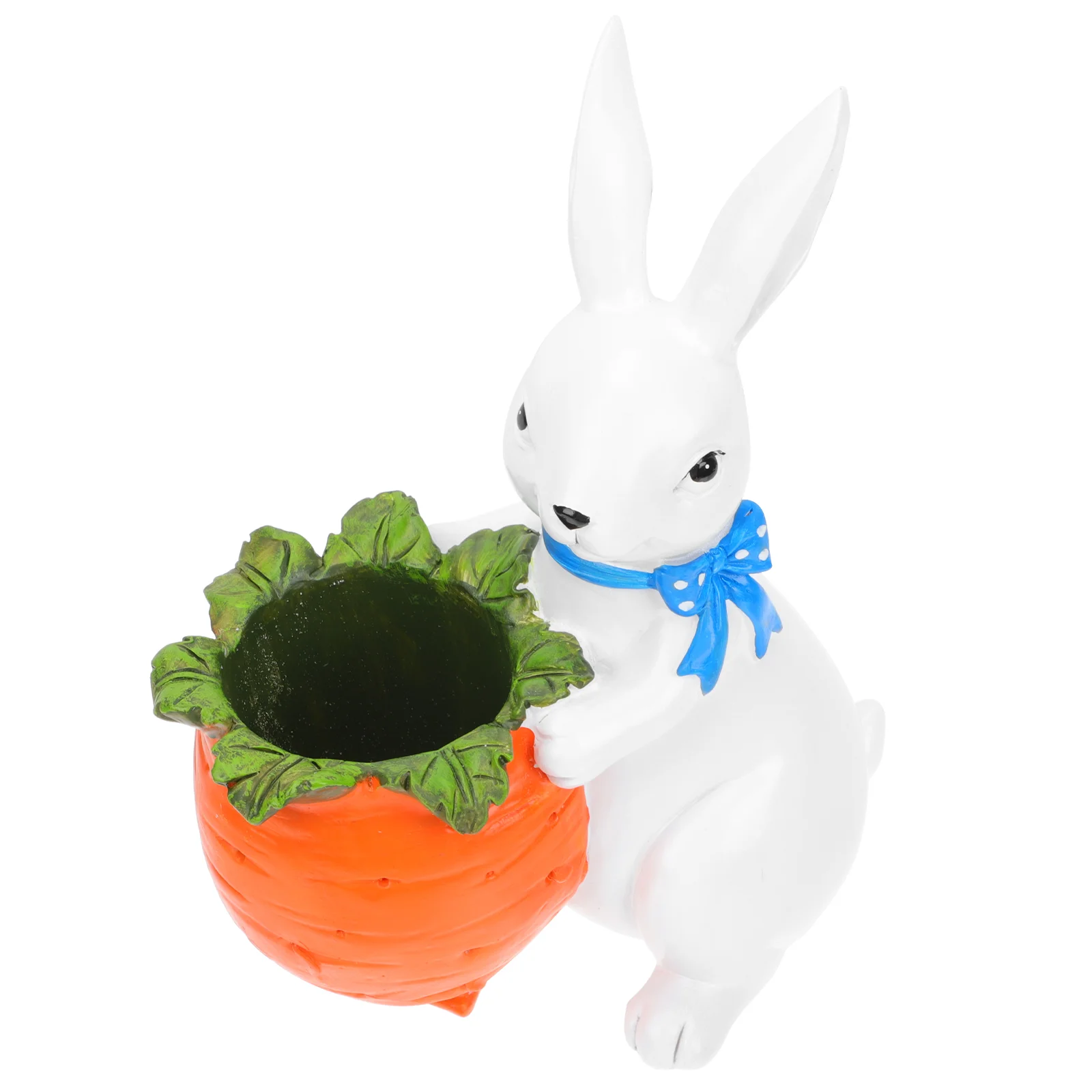 

Storage Container for Desktop Resin Rabbit Flowerpot Tabletop Adornment