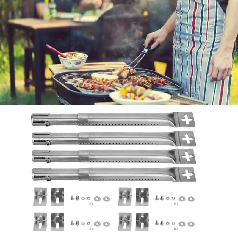 

4pcs Universal Stainless Steel Pipe Tube Burners Barbecue Pipe Tool BBQ Gas Grill Parts Replacement