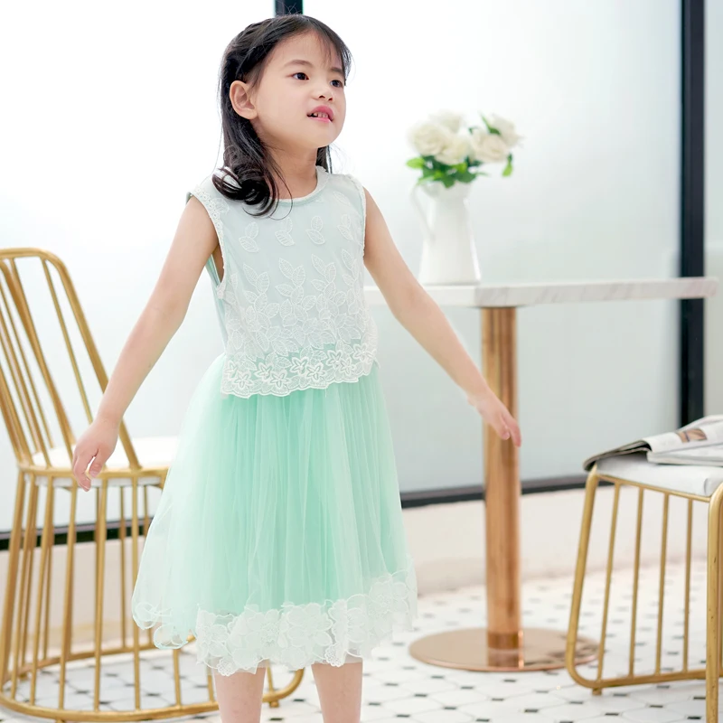 Летние платья для девочек Pettigirl принцесс элегантные кружевные вечерние