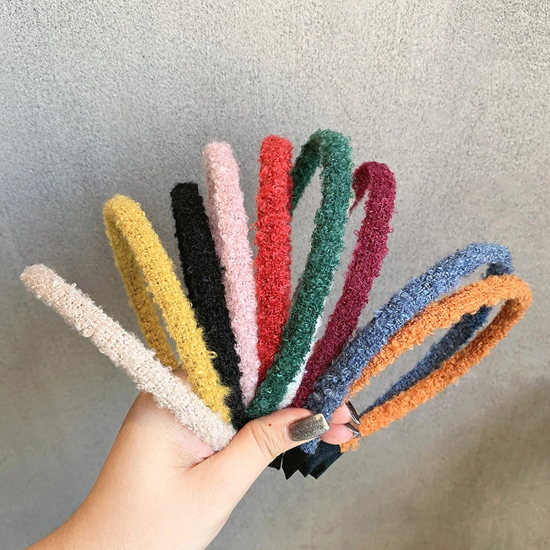 

Furry Colorful Hairband For Girls Accessories 2020 Elastic Bands For Women