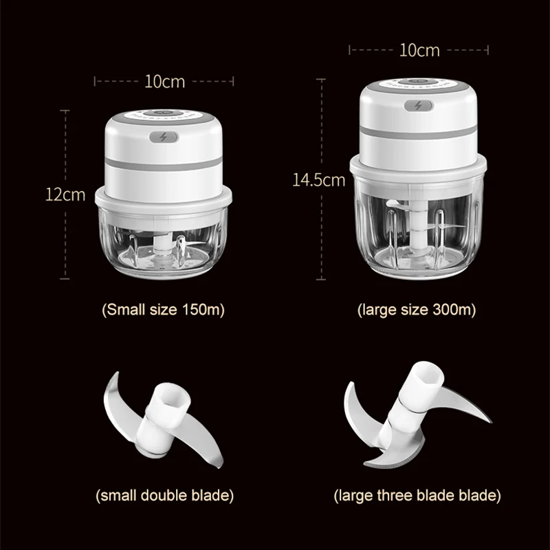 

Electric Garlic Masher Mini Garlic Press Vegetable Chili Ginger Garlic Chopper USB Charging Food Crusher Kitchen Meat Grinder