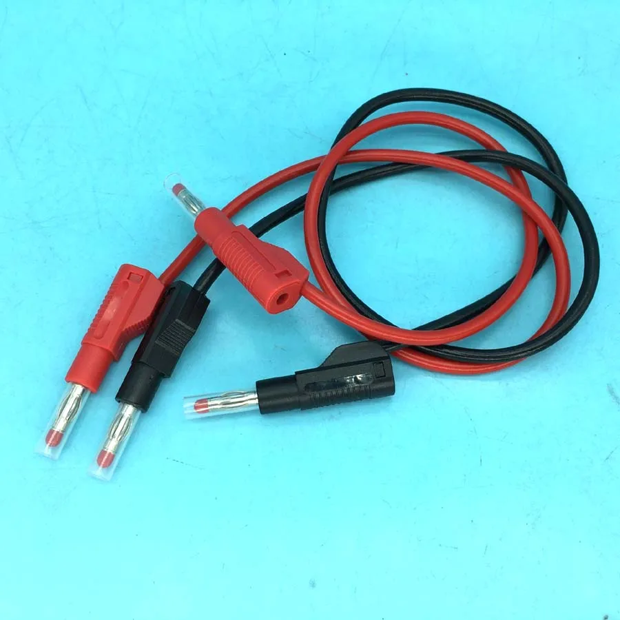 

set 30cm 50cm 100cm 150mm 200mm Copper Safety Sheath Stackable 4mm Banana Plug to Banana Plug Multimeter 14AWG Test Cables Probe