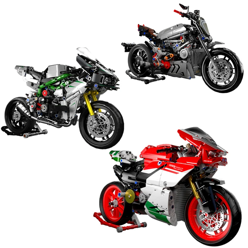 High-tech Creative Speed Racing Ducatis Motorcycle Building Blocks Simulation Model Kit Bricks Off-Road Vehicle Kids Toys Gifts | Игрушки и