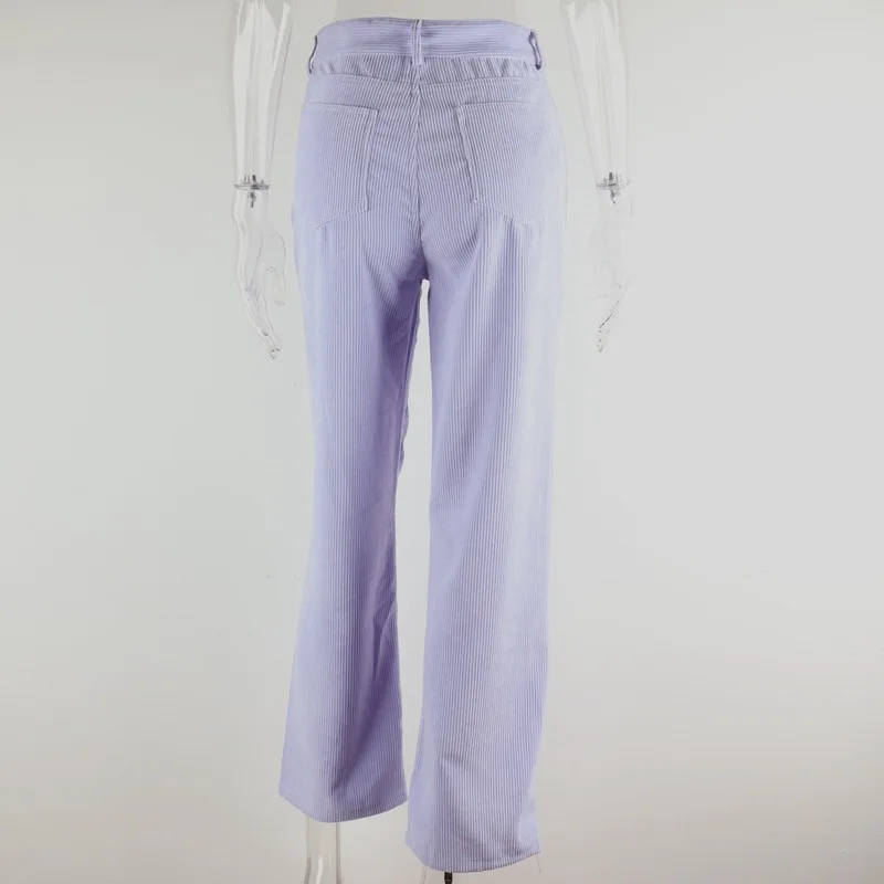 

Yuqung Indie Streetwear High Waist Corduroy Trousers 90s Aesthetics Wide-Leg Straight Pants Y2K Fashion Outfits Vintage Spring
