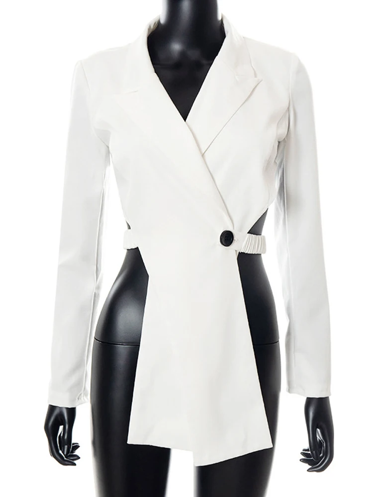 Блузка с длинным рукавом Colysmo вырезами на одной пуговице открытой спиной