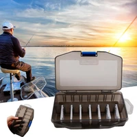1pc fishing tackle fake bait storage box portable detachable multi grid pp plastic box outdoor fishing accessories