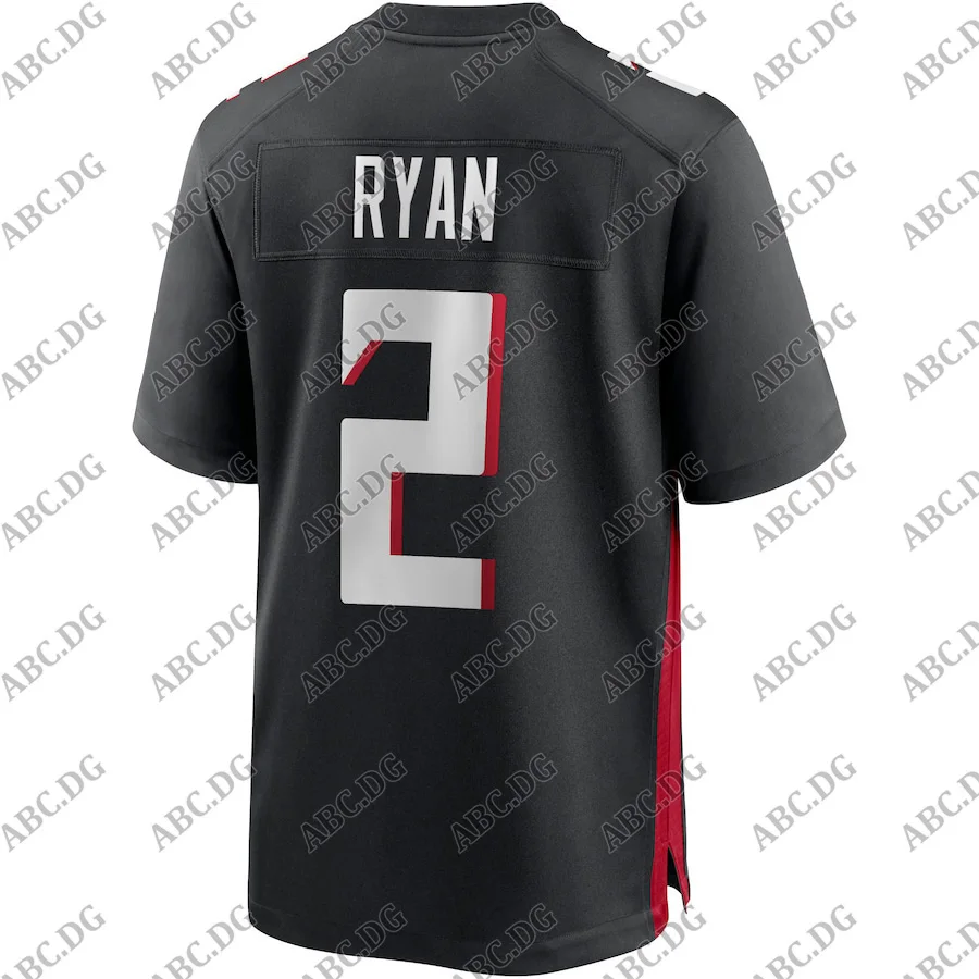 

Customized Stitch American Football Jersey Men Women Kid Youth Atlanta Matt Ryan Black Game Jersey