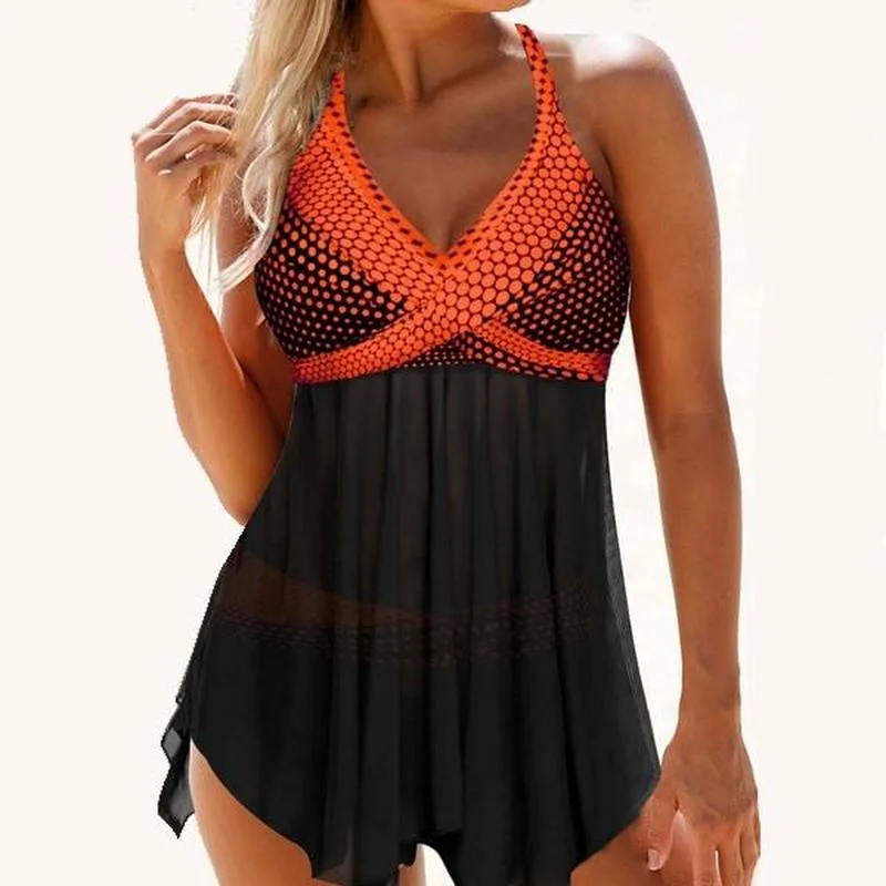 Женские сексуальные купальные костюмы V Neck из кусков с подкладкой пуш ап танкини