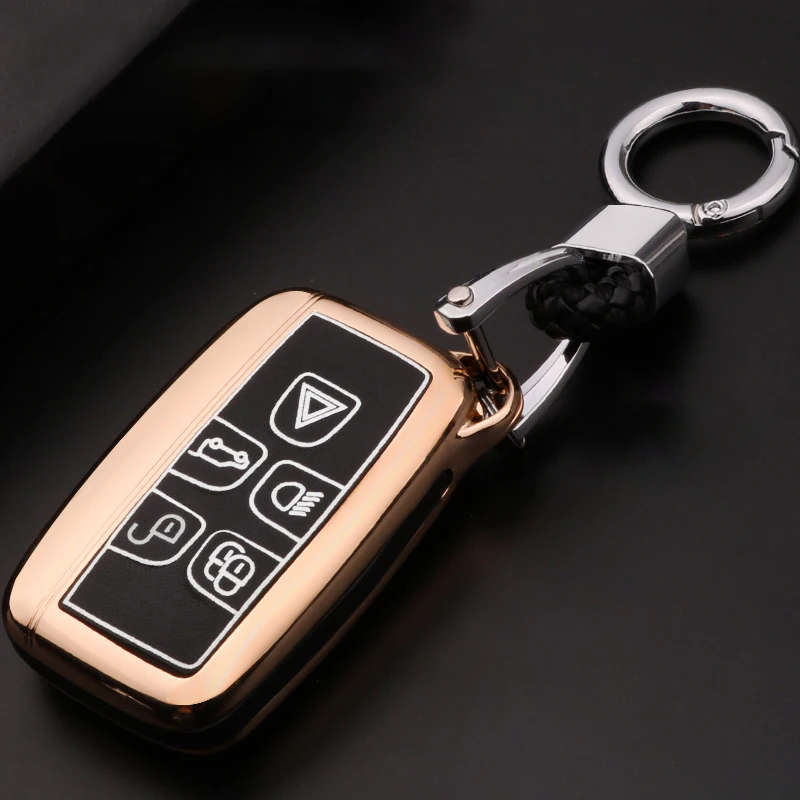 Чехол для автомобильного ключа из цинкового сплава и светящейся Кожи Для Land Rover