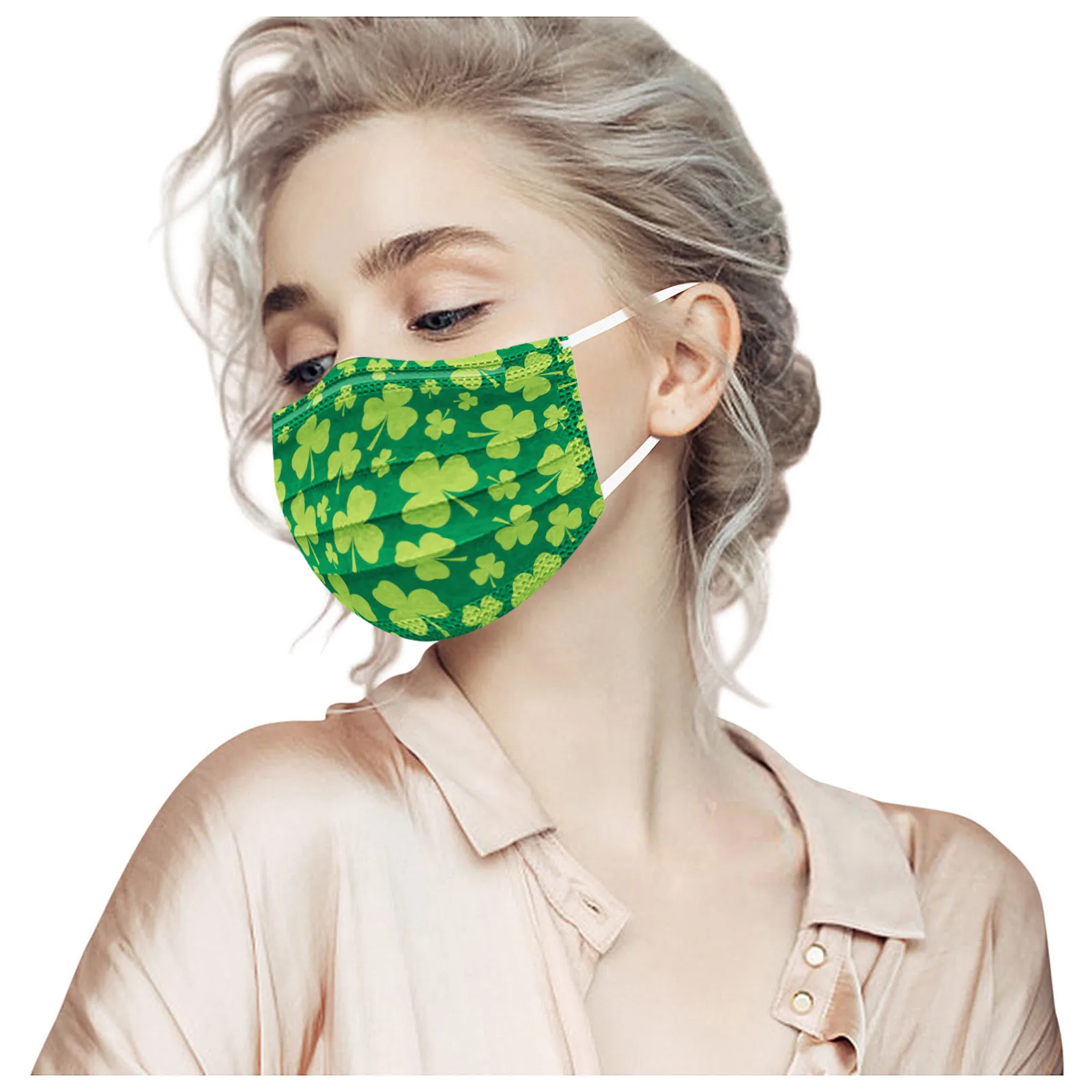 

10/20/50pcs Adult St. Patrick's Day Disposable Mask 3ply Ear Loop Adult Disposable Face Masks Mascarillas Adultos masque