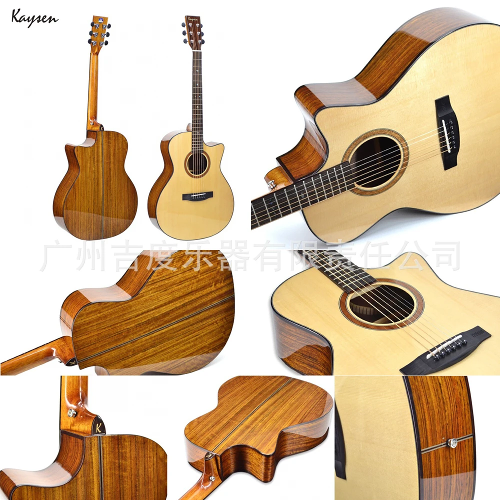 Kaysen 41 дюймовая гитара высшего качества шпон электрическая красная сосновая