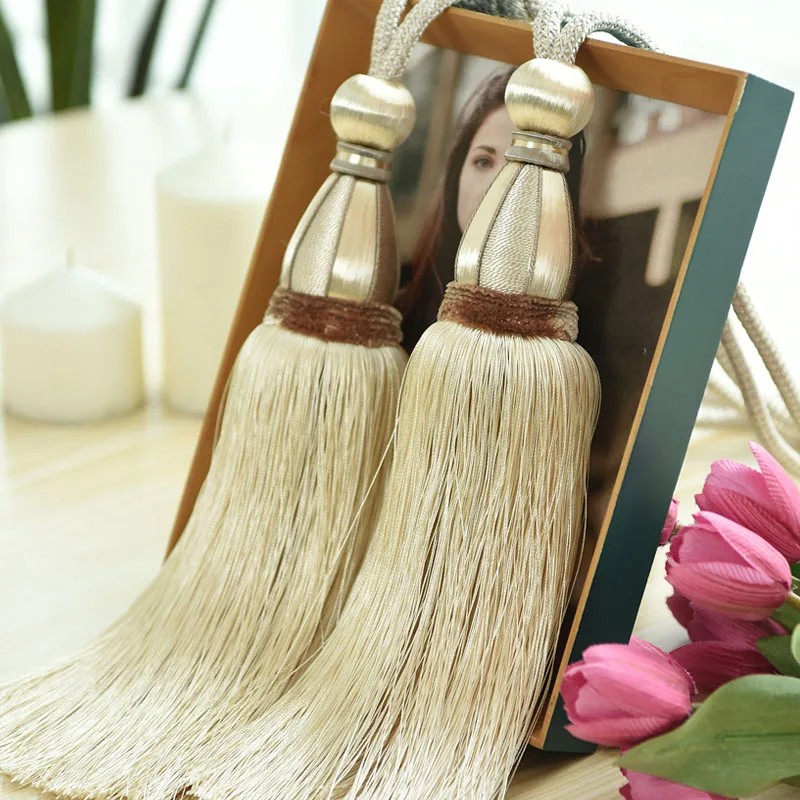 Аксессуары для занавесок с кисточкой серые ремни держатель штор завязки синие